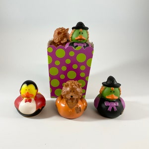 Halloween Rubber Ducks - set of 3 in gift box, Halloween ducks, rubber ducks, party favors, party supplies, trick or treat