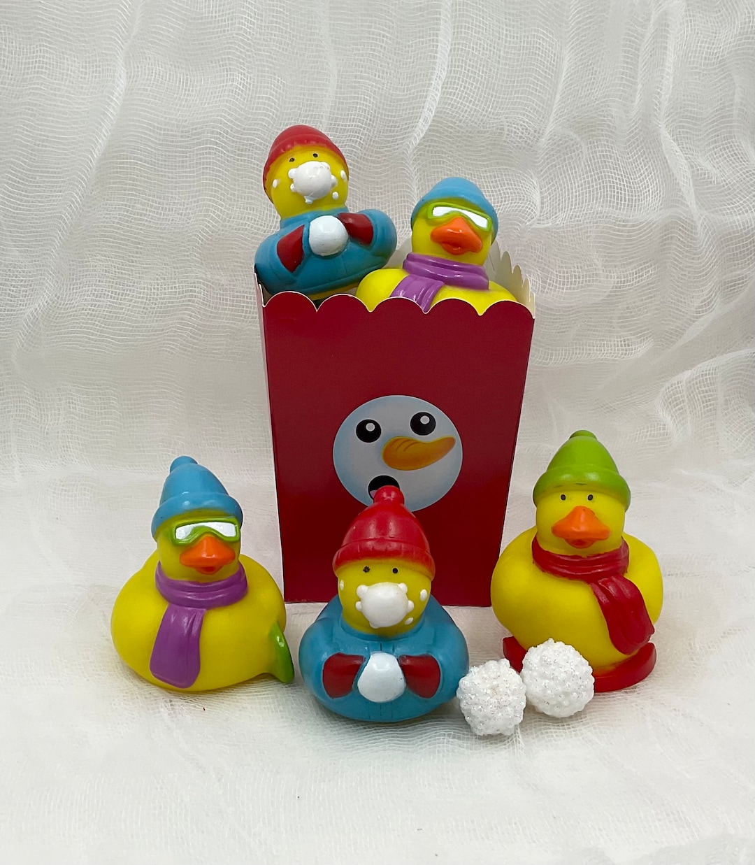 Winter Sports Rubber Ducks Set of 3 With Gift Box, Winter Ducks