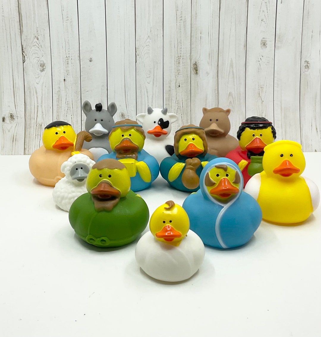 Nativity Rubber Duck Gift Set Set of 12 Ducks With Gift Bag Etsy UK