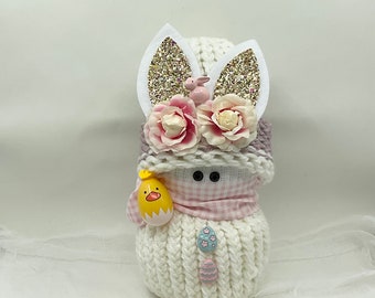 Handmade Snowman “Snow Friends” Easter, Easter Bunny, Easter decor, handmade, Spring decor, home decor