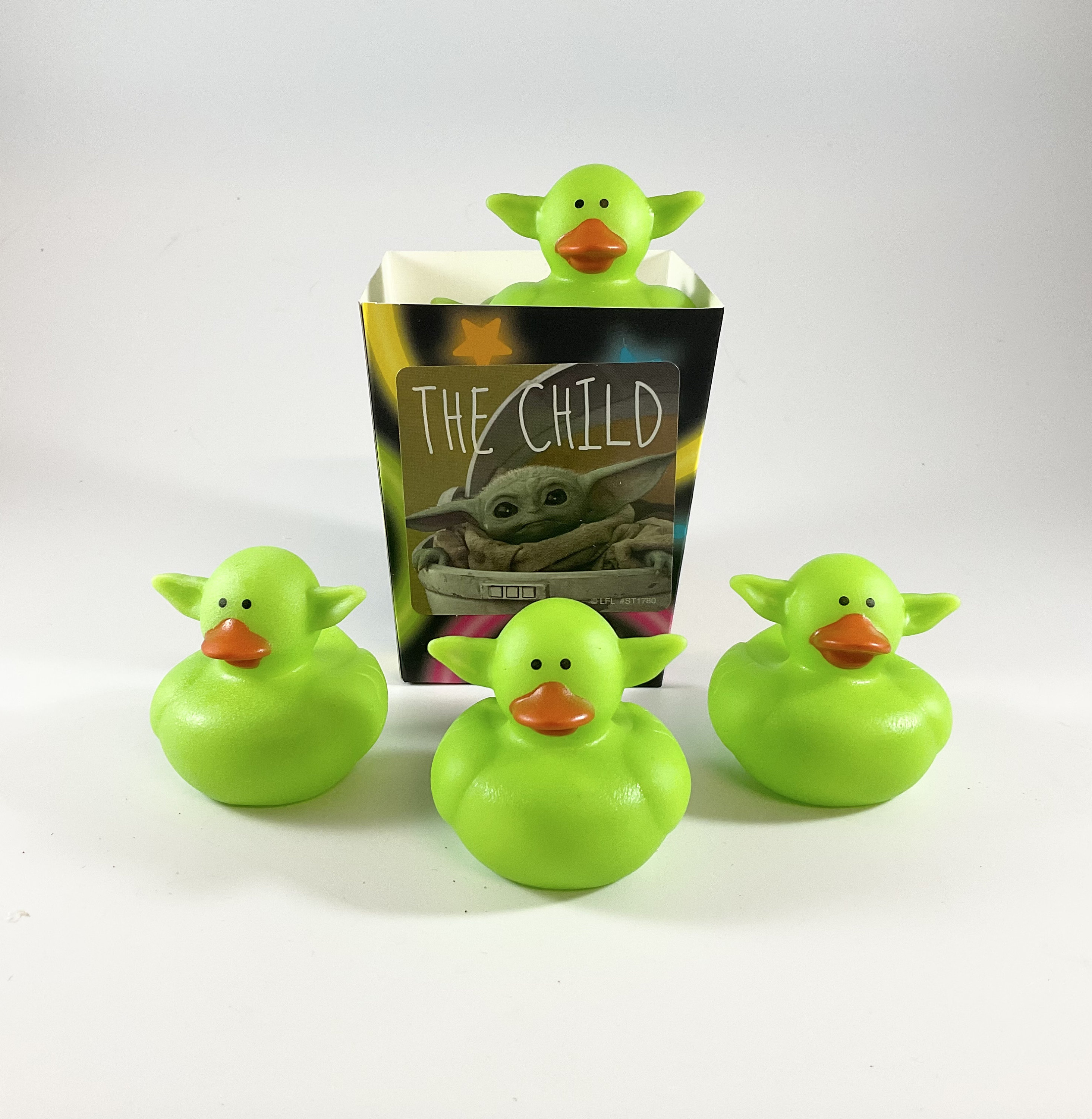 Yoda style rubber ducks set of 3 with gift box Yoda Star Wars The Child Yoda ducks Big ear ducks favors