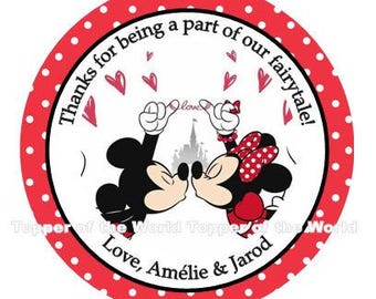 Baby Minnie Mouse First Birthday Party Favor Thank You Tags Or Etsy