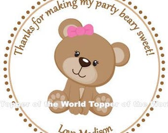 teddy bear stickers etsy