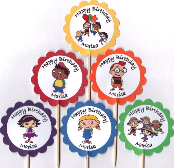 Personalized Little Einstein Cupcake Toppers Birthday Party Etsy