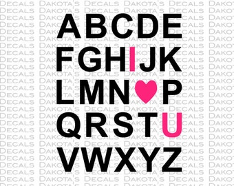 Abc I Love You Svg Etsy