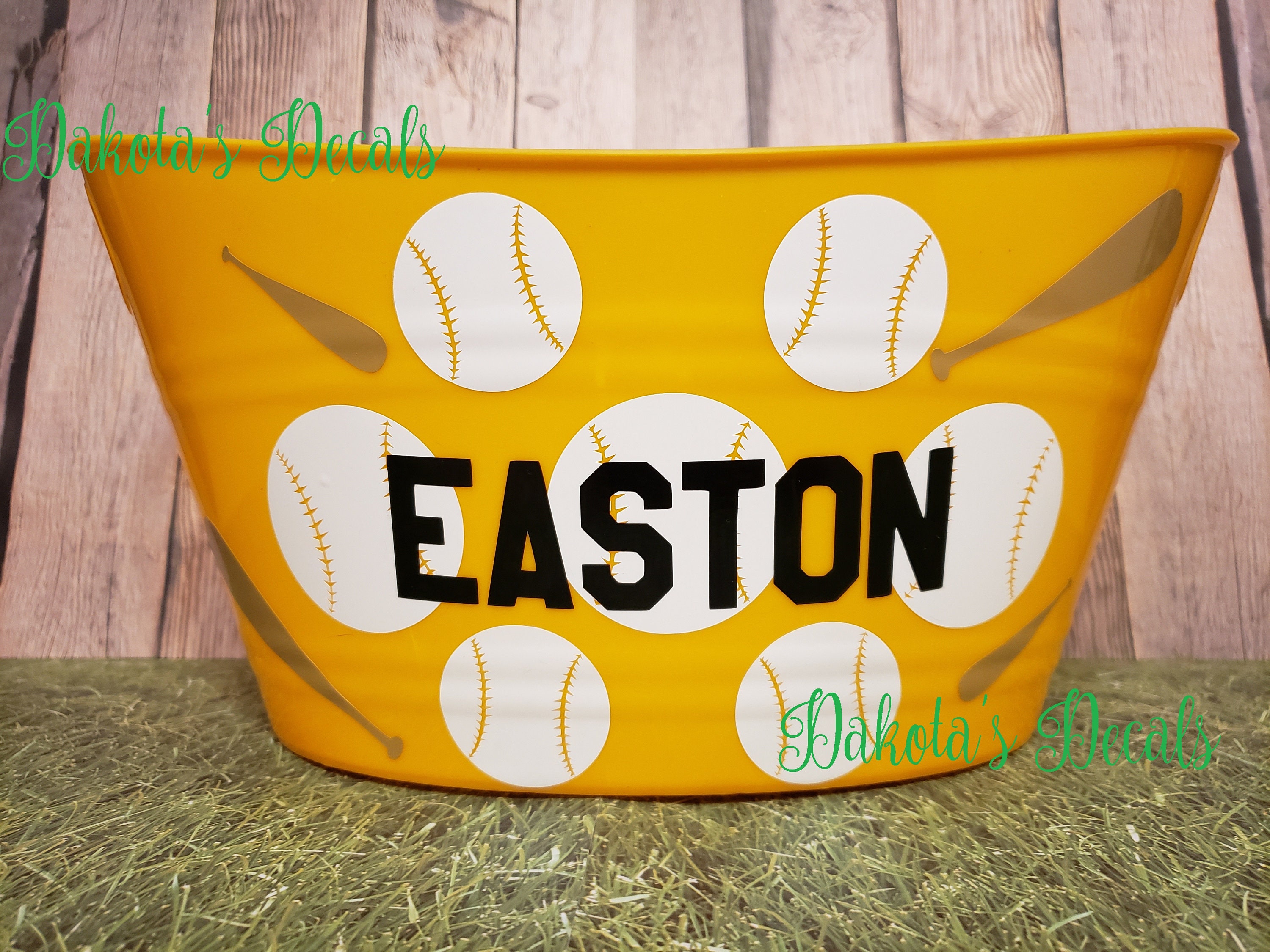 Baseball Easter Basket Plastic Tub Oval Bucket Gift Etsy