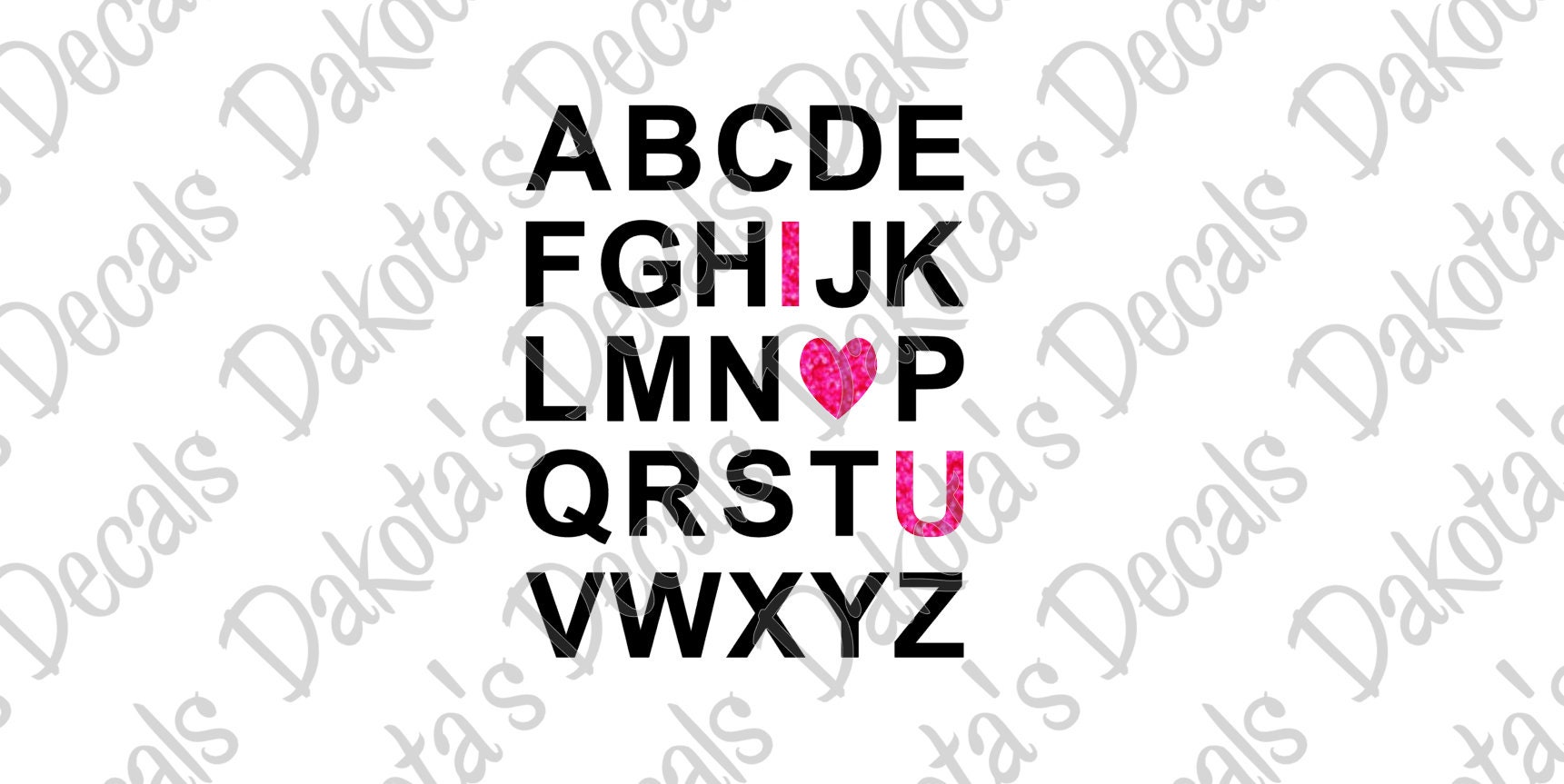 Download Alphabet Abc I Love You Svg Dxf Png For Download Etsy