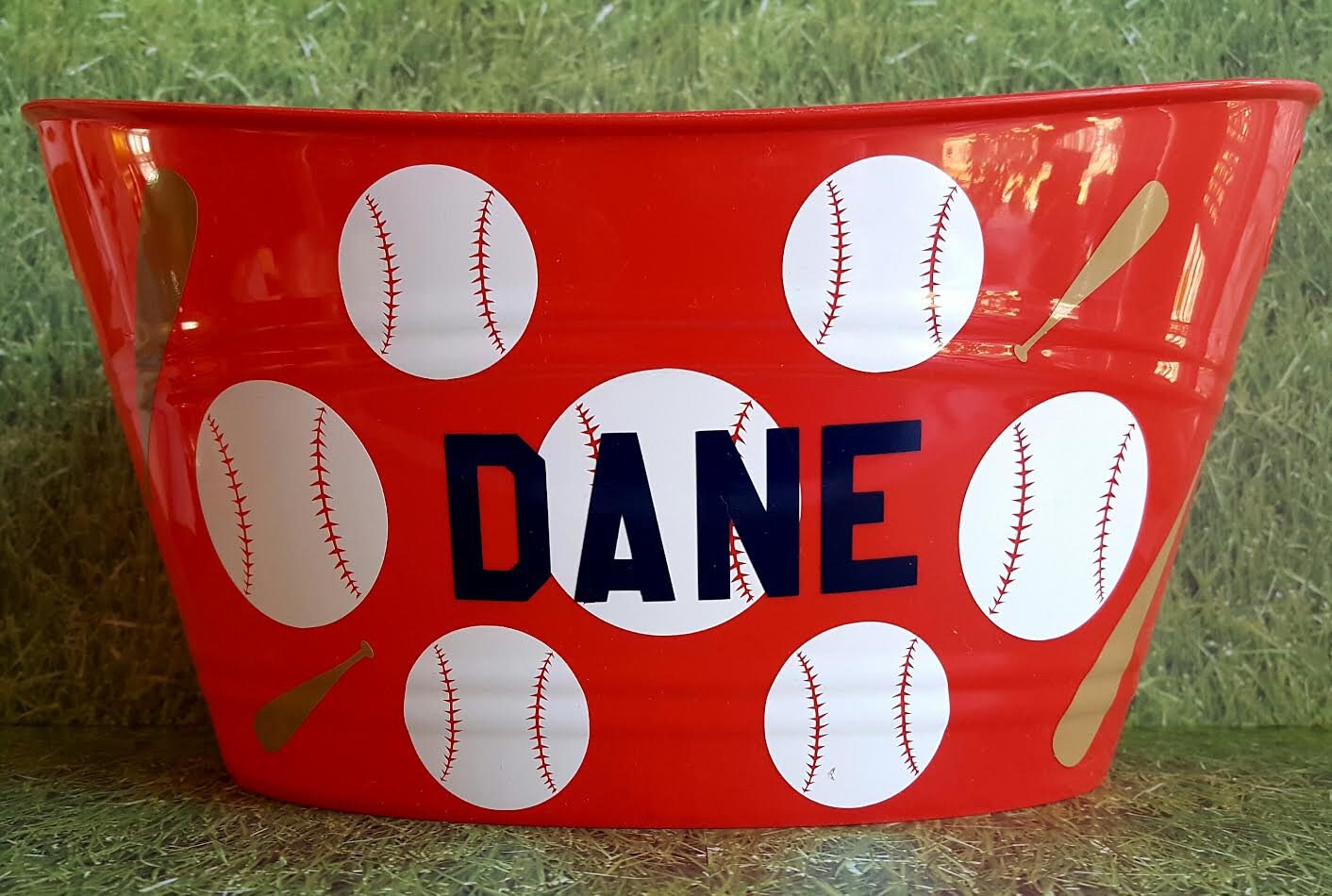 Baseball Easter Basket Plastic Tub Oval Bucket Gift Etsy