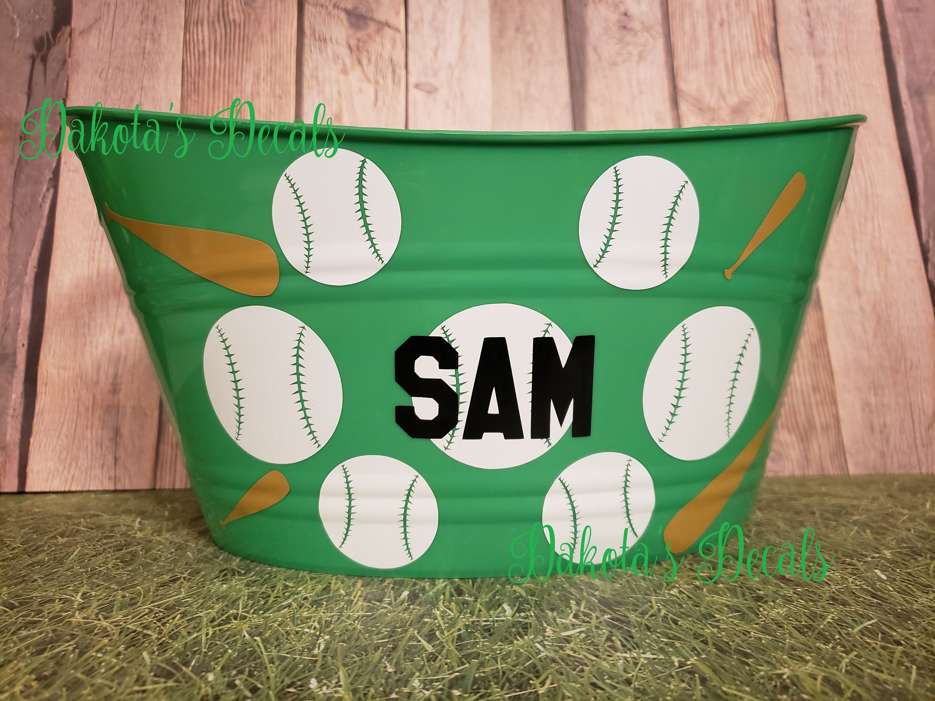 Baseball Easter Basket Plastic Tub Oval Bucket Gift Etsy