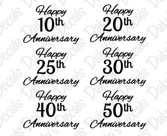 Download Happy Anniversary Collection Svg Dxf For Download 10th Etsy