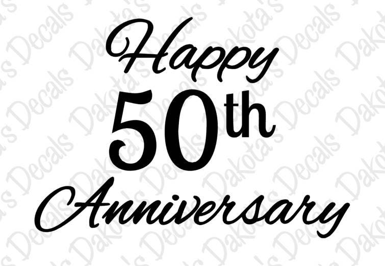Download Happy 50th Anniversary SVG/DXF for Download | Etsy
