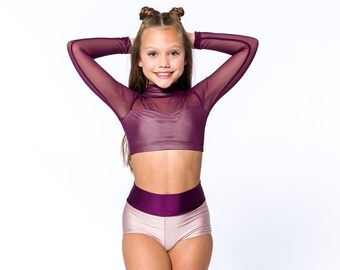 Asher Set Briefs and Criss Cross High Neck Long Sleeved Top