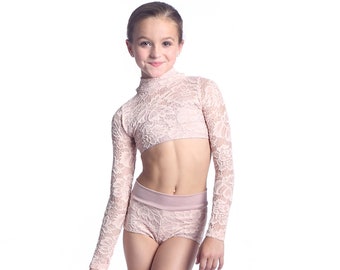 Asher Set Briefs and Double Criss Cross High Neck Long Sleeved Top Dancewear