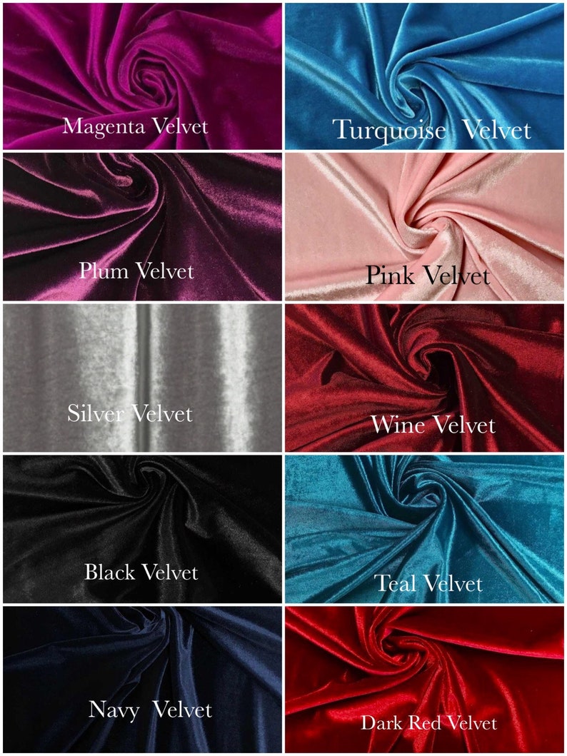 FABRIC Chartssolid Velvet Etsy