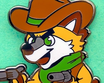 Babyfur ABDL Hard Enamel Pin - Furry - Rootin' Tootin' Coyote
