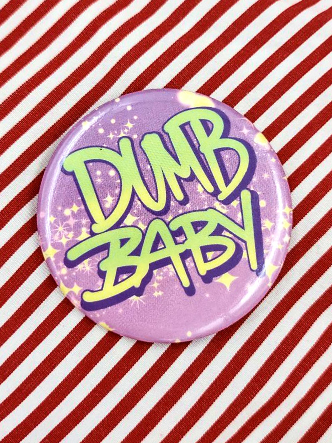 Dumb Drop Button Dumb Baby ABDL Round Button - Etsy