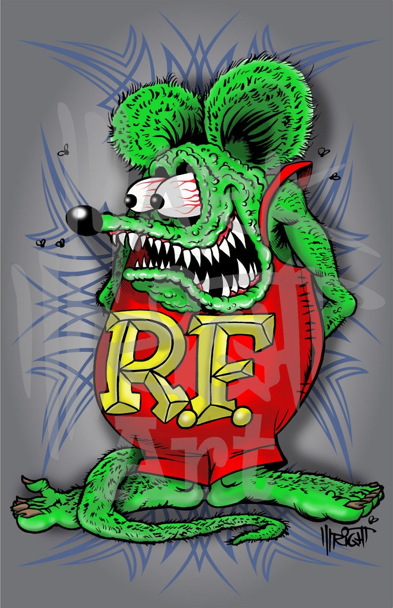 RAT FINK 11 x 17 Art Print from Original Artwork by Mark Etsy
