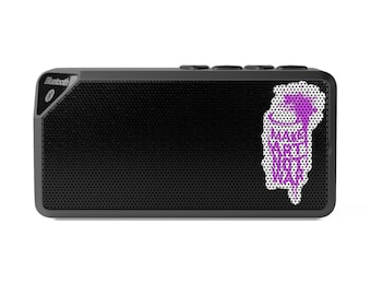 Jabba lila Pixel Art Bluetooth Lautsprecher | Aufkleber für tragbare Lautsprecher