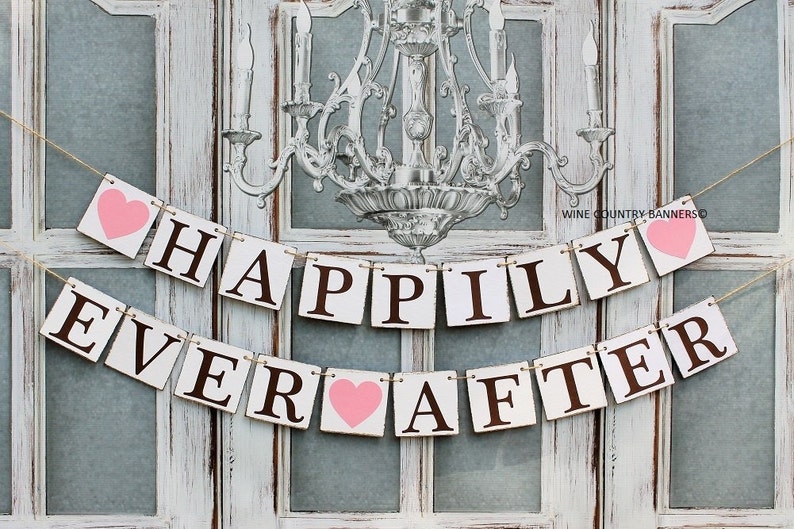 Wedding Banners HAPPILY EVER AFTER Signs Barn Wedding - Etsy