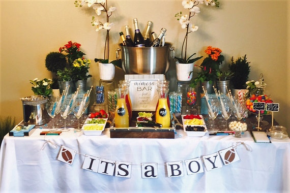 Sports Themed Baby Shower Gender Reveal Decor Football Etsy
