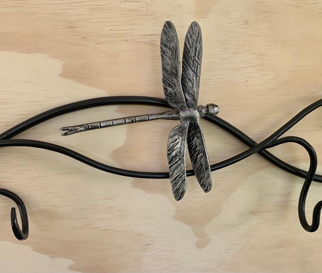 Dragonfly Wall Sculpture, Two Apron Hooks. Etsy
