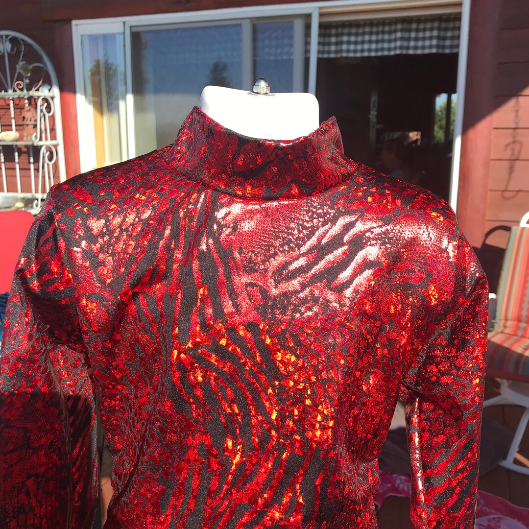 GIRLS RED Holo Slinky Western Show Shirt Pleasure Etsy