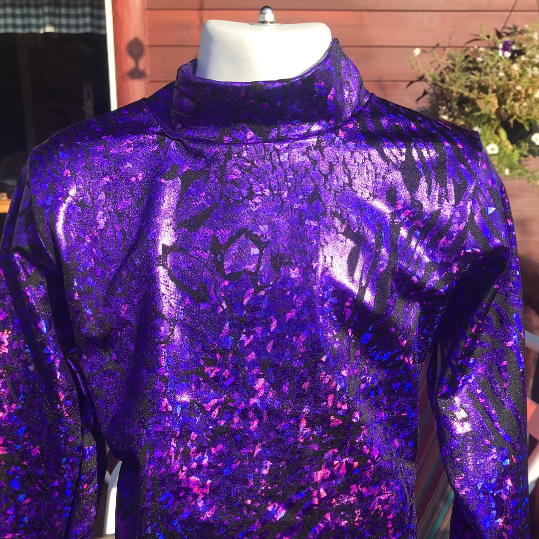 GIRLS, Purple, Slinky, Western Show Shirt, Pleasure, Rodeo, Leadline, 5