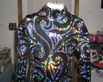 Women,SIZES COLORS, Purple, Roya,l Black, slinky, western show shirt, pleasure, horsemanship, leadline xs s m l xl