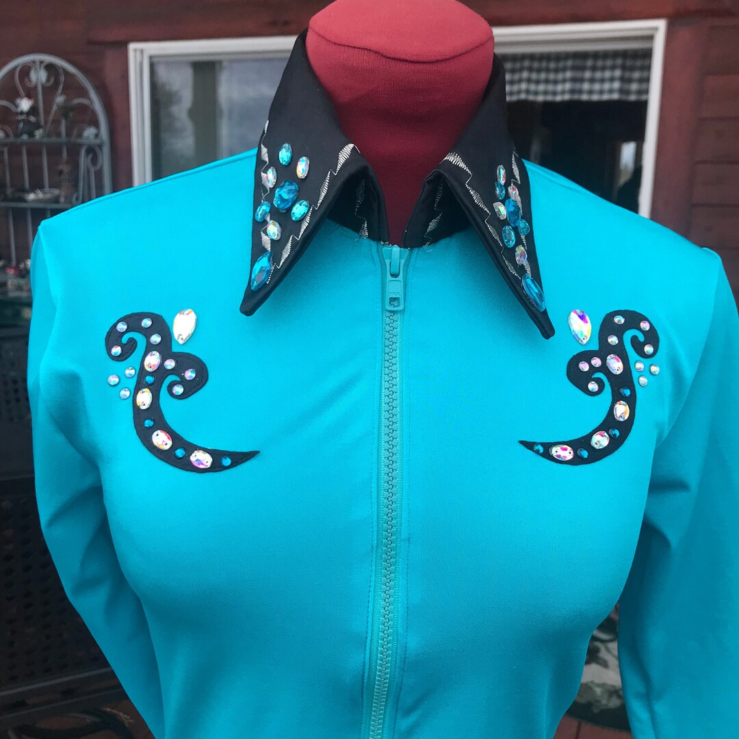 Chemise Western Show Rouge Leadline Fille Faite Main USA Tailles XS à XL