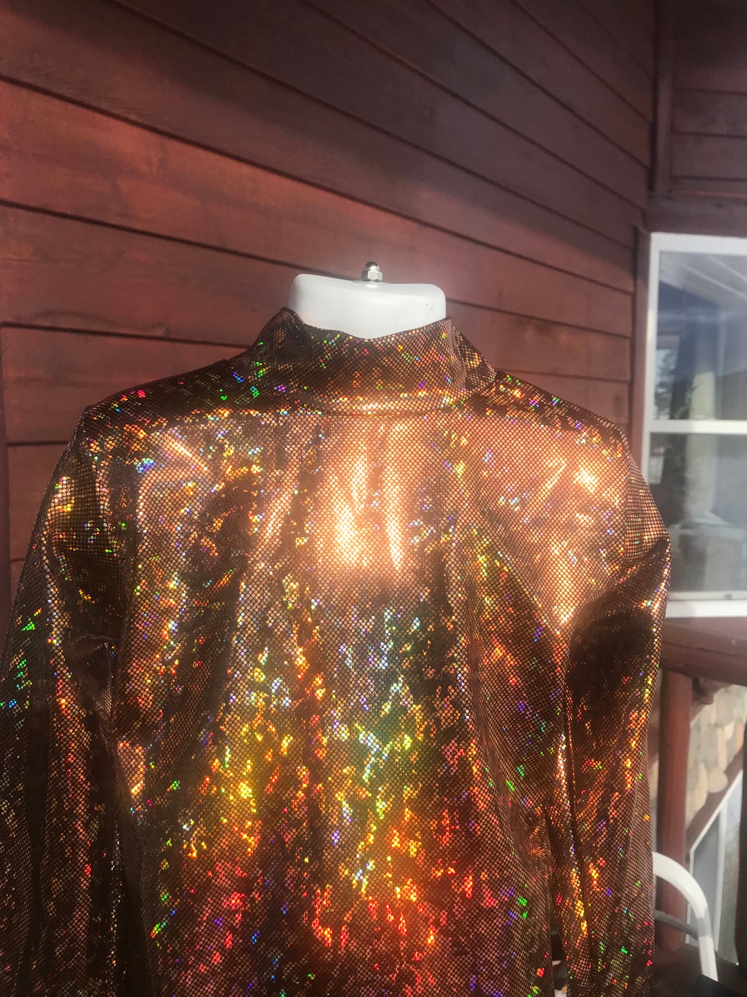 GIRLS L Gold Copper Slinky Western Show Shirt Pleasure Rail Etsy