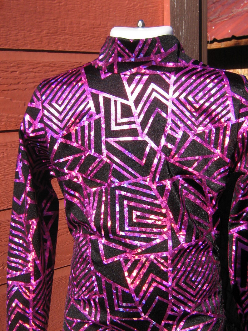 Girlspink / Black Slinky Western Show Shirt Horsemanship Etsy UK