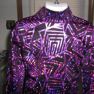 Western show shirt,  horsemanship, pleasure, rodeo, leadline, slinky, pURPLE, GIRLS- xs s m l xl