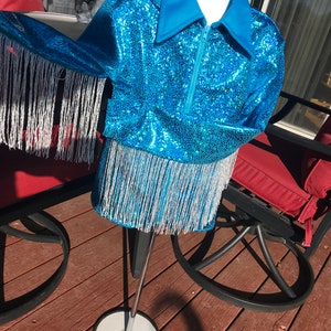 Blue/Silver, western show shirt, pleasure, leadline, rodeo