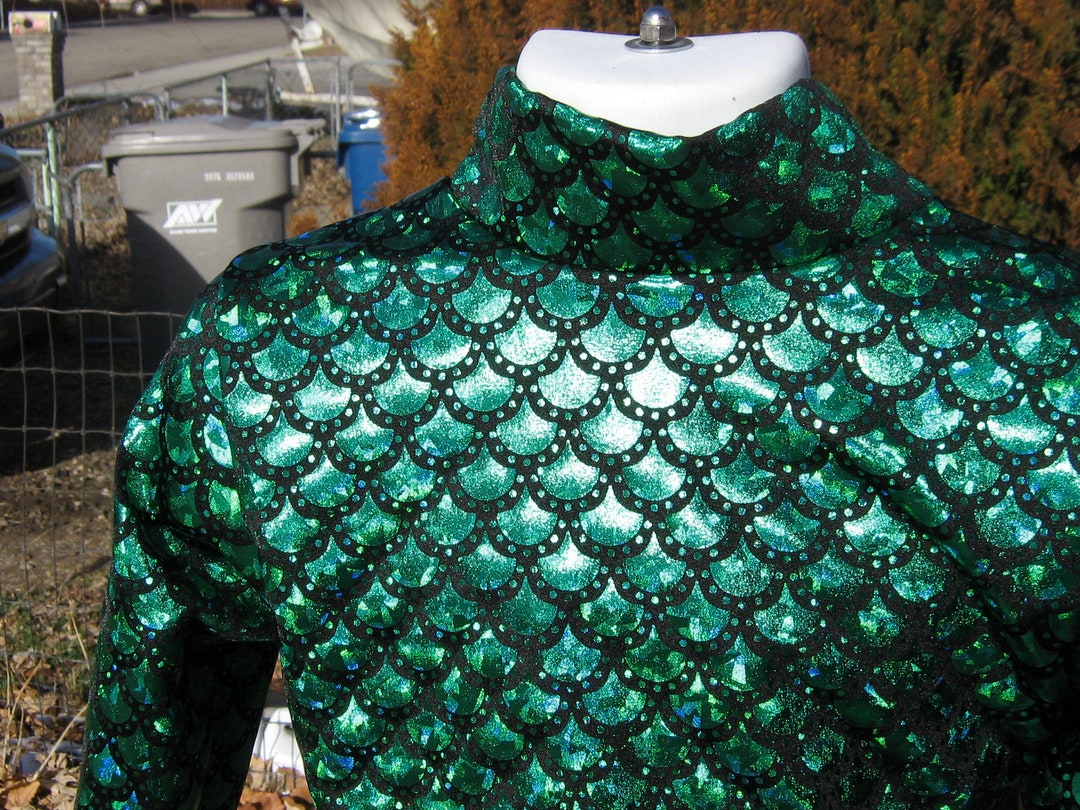 GIRLS Green/ Black Holo Slinky Western Show Shirt, Pleasure Rail