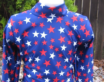 GIRLS, western show shirt,  pleasure, horsemanship, leadline, rodeo,  red white blue, xs s m l xl, new