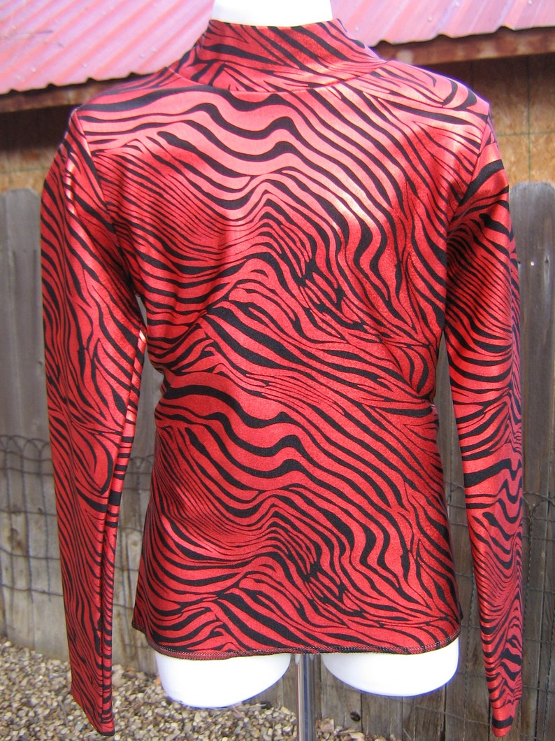 Red black slinky western show shirt pleasure rail rodeo Etsy