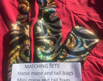 Horse tail bag and Mane bag  sets , or mane bags, or tail bag,  choice