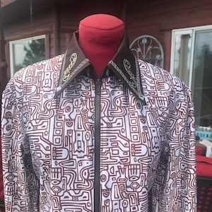 Women's western pleasure shirt, horsemanship,  leadline, brown 38/40 bust, new, USA