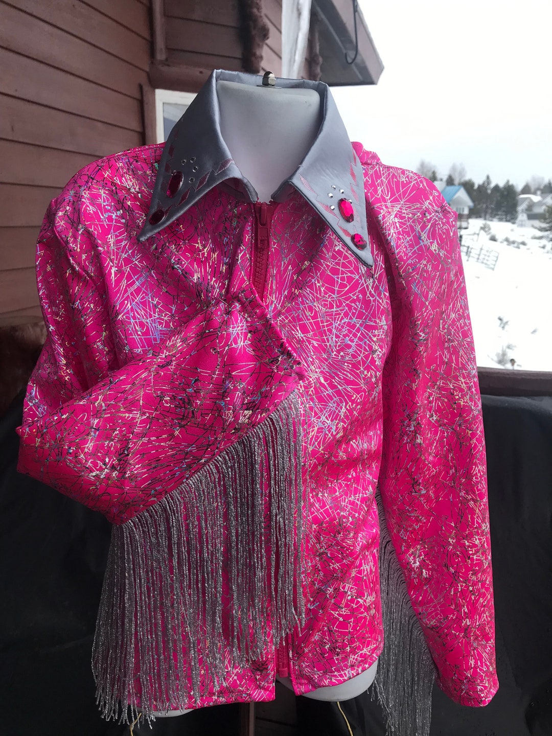 Chemise Western Orange Show équitation Fille - Taille XS à XL - Neuf (détails à Voir)