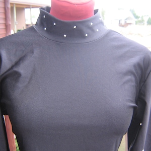 WOMEN&#39;S rhinestone, black, western show shirt, pleasure, horsemanship, leadline, rodeo, sizes,   s m l xl
