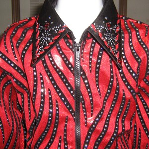 Women western show shirt, pleasure, horsemanship,  M 34/36 red