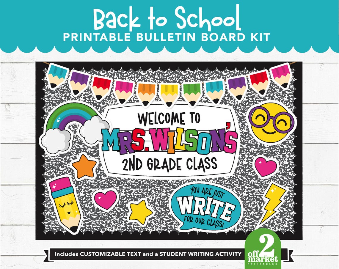 Back to School Bulletin Board Kit for Teachers Classroom Decor - Fall ...