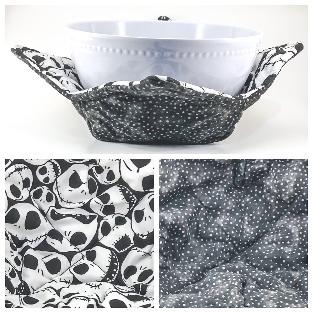 Reversible Microwavesafe Bowl Cozy Jack Skellington Nightmare Etsy