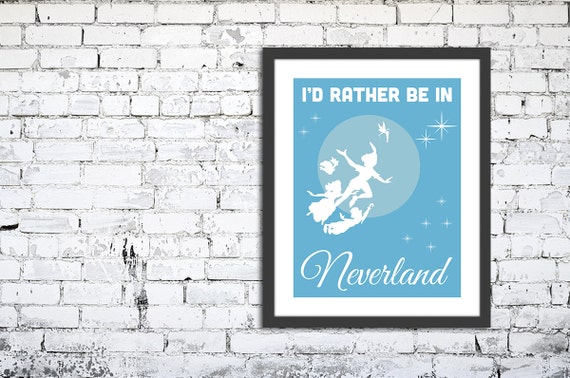 Items similar to Peter Pan – Neverland – Quote on Etsy