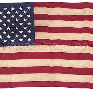 Tea Stained Antiqued 2 x 3 Foot American US Flag