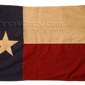 Tea Stained Antique Style 3 x 5 foot Texas flag Cotton Patriotic Gift for the Home Office Decor