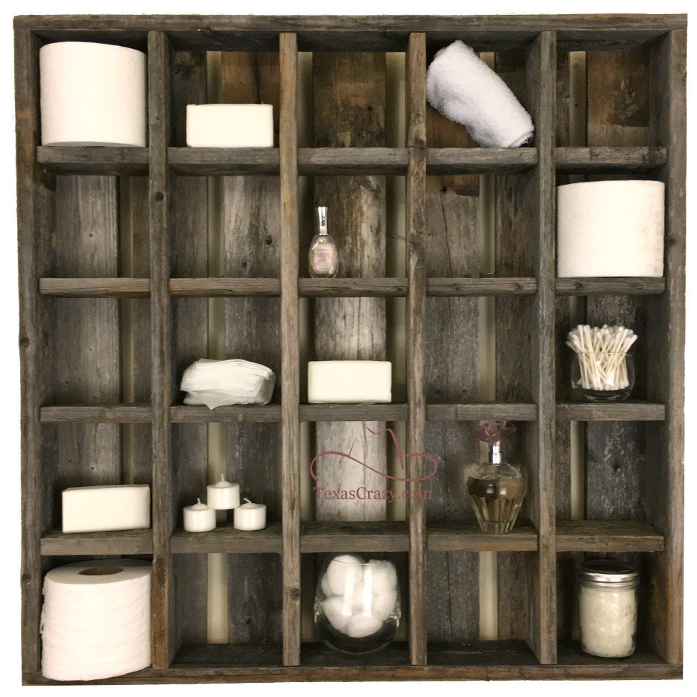25 Cubby Hole Large Reclaimed Wood Wall