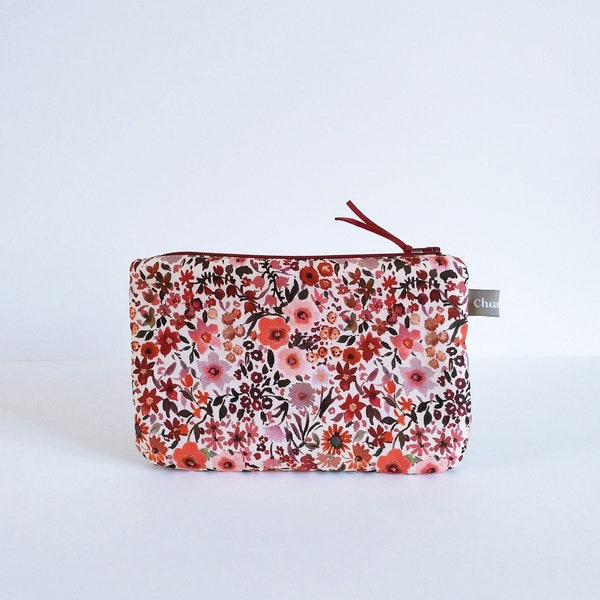 Pochette molletonnée fleurie aquarelle