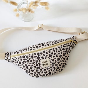 Sac banane Léopard Noir - Femme - Tailles M ou XL