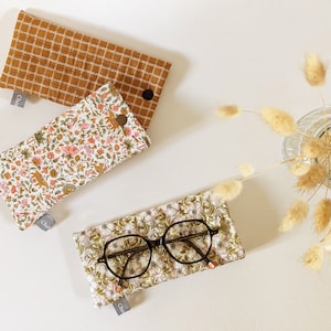 Étui à lunettes matelassé - 2 tissus au choix
